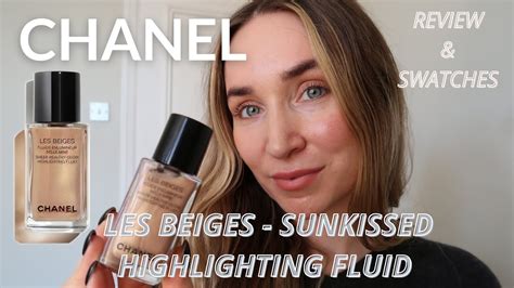 chanel highlighter sunkissed|Chanel les beiges illuminating base.